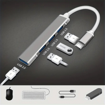 HUB USB-C 4 portas USB 3.0