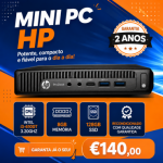 Mini PC HP Intel i3-6100T 3.20GHZ, 8GB Memória, disco SSD 128GB (RECONDICIONADO) com 2 Anos de Garantia